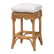 bali & pari Muy Bohemian Scallop Honey Rattan Counter Stool